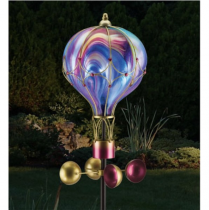 Solar Swirl Purple Wind Spinner 8"X62"H