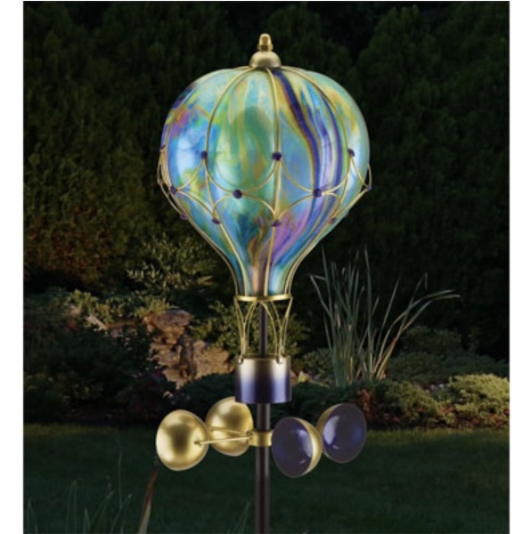 Solar Swirl Green Wind Spinner. 8"X62"H