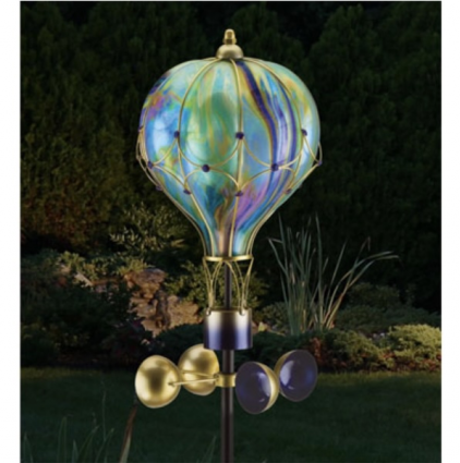 Solar Swirl Green Wind Spinner. 8"X62"H