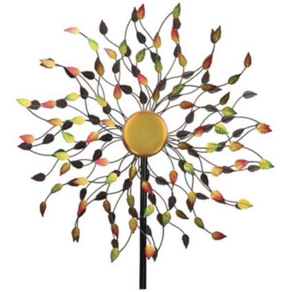Rotating Leaves Wind Spinner 32"W X 85"H