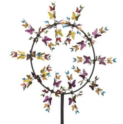 Butterflies Wind Spinner 32"W X 91"H