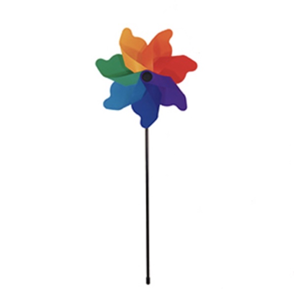Rainbow Pinwheel Wind Spinner 8"