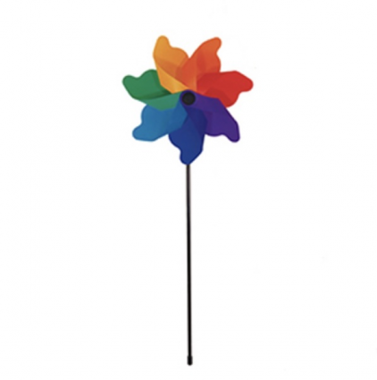 Rainbow Pinwheel Wind Spinner 8"
