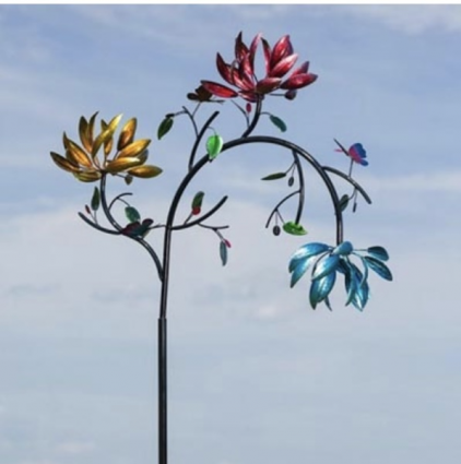 Flowers Wind Spinner 91"W X 41"H