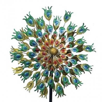 Peacock Wind Spinner 24"W X 84"H