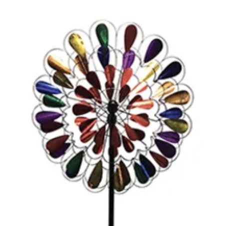 Multi-Color Zinnia Wind Spinner 84"