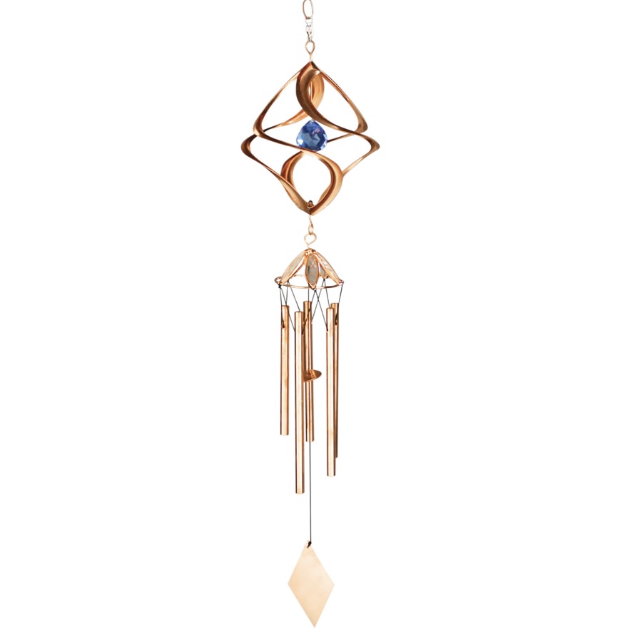 Blue Cosmix Windchime Spinner 25"