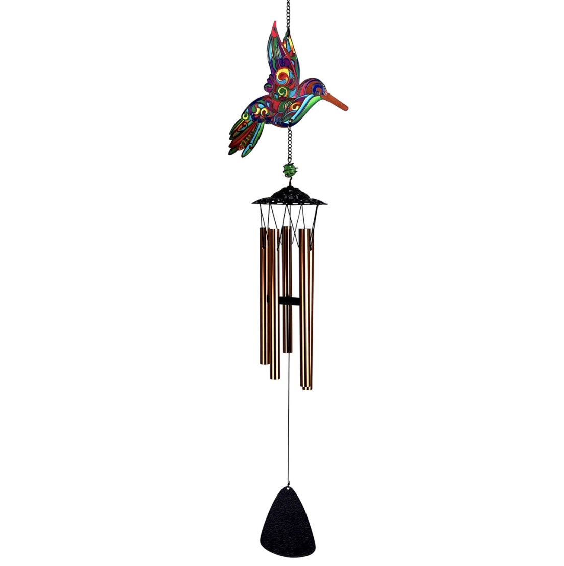 Hummingbird Mosaic Suncatcher Windchime 30"