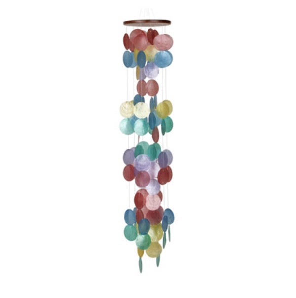 Capiz Waterfall Havana Windchime 36"