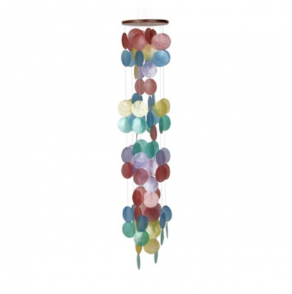 Capiz Waterfall Havana Windchime 36"