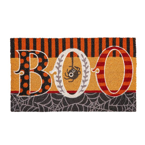 Boo Polka Dots & Stripes Doormat