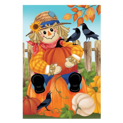 Friends & Scarecrow Suede Garden Flag