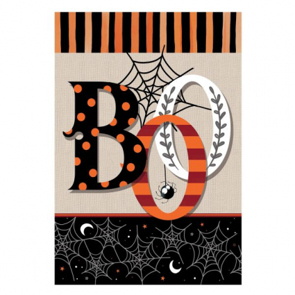 Dots & Stripes Boo Mini Flag