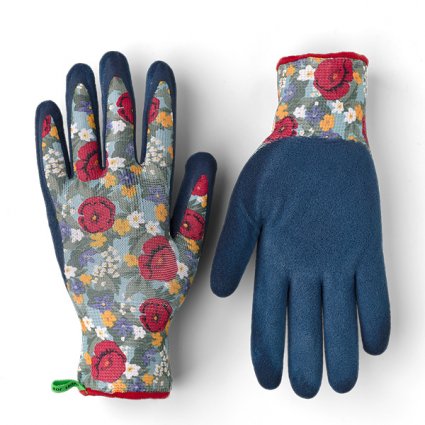 GLOVES, FLORAL LATEX DIP SIZE 6
