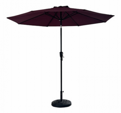Burgundy Steel Umbrella with Tilt 9'