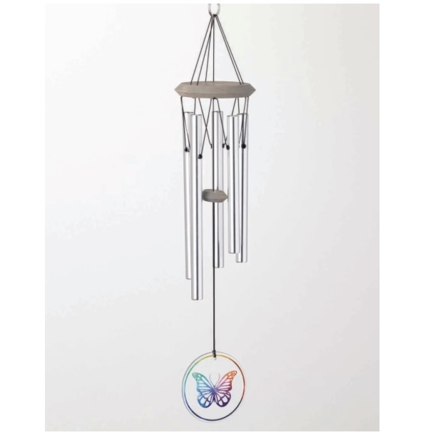 Habitats Glass Butterfly Windchime