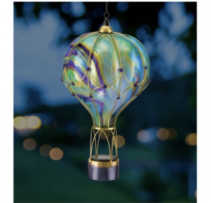 Large Green Solar Swirl Lantern