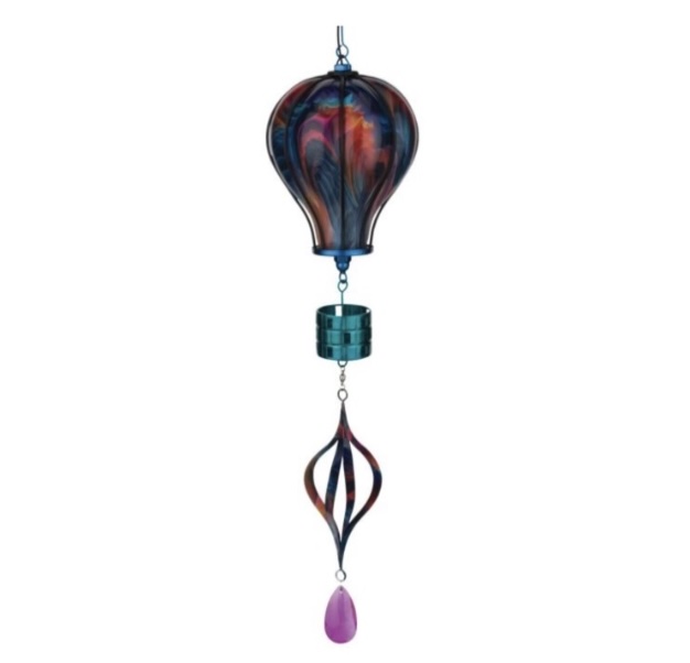 Multi-Color Swirl Balloon Spinner Solar Lantern
