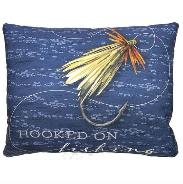 Hooked on Fishing Pillow 19x24"