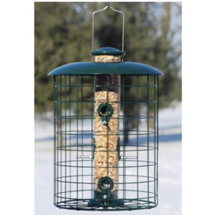 6-Port Squirrel-Resistant Caged Tube Feeder