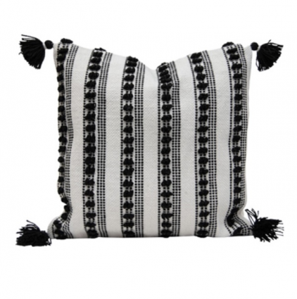 Haisley Stripe Black & White Pillow