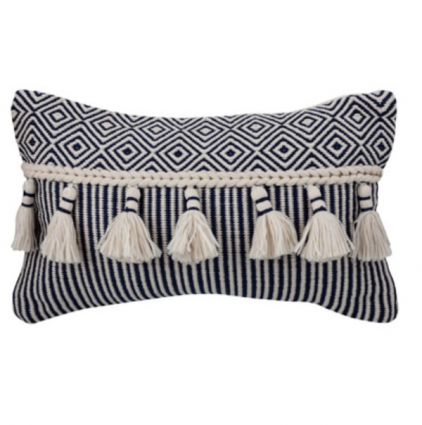 Ibiza Lumbar Boho Pillow with Tassels