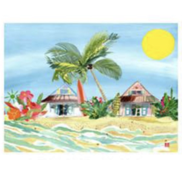 Beach Hut Pillow