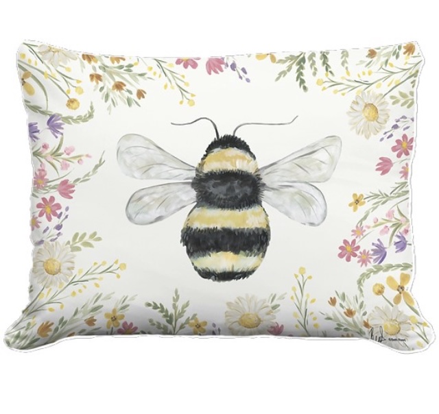 Floral Bee Pillow