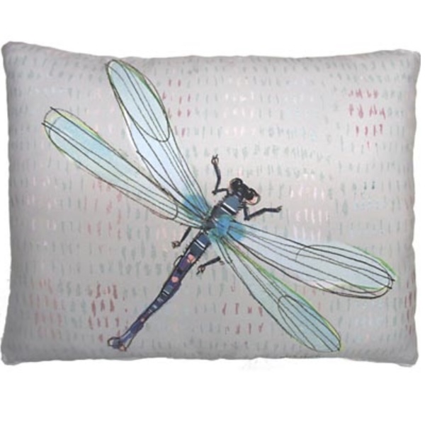 Dragonfly Blue Pillow