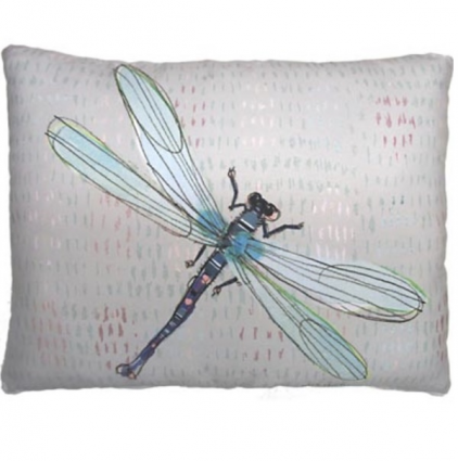 Dragonfly Blue Pillow