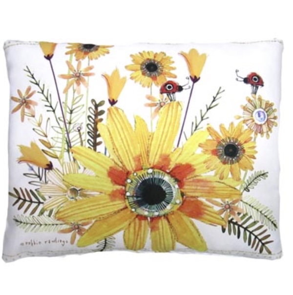 Flowers & Ladybugs Pillow