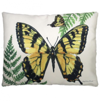 Beautiful Yellow Butterfly Pillow