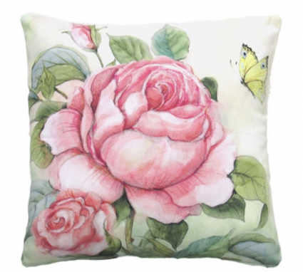 Pink Rose Pillow