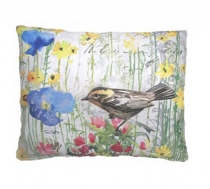 Bird Sanctuary Warbler Pillow