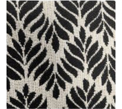 Black Leaf Pillow 12" x 20"