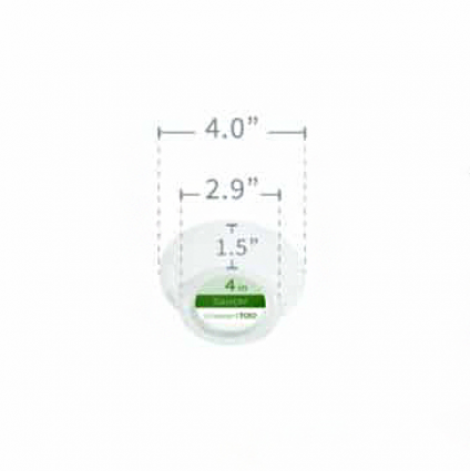 4" Clear Vinyl Saucer