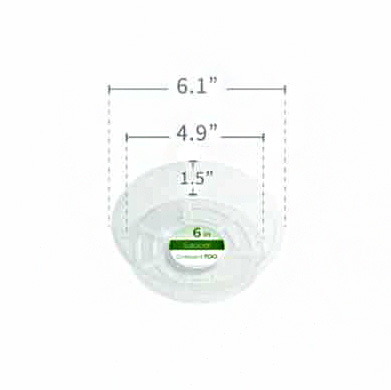 6" Clear Vinyl Saucer