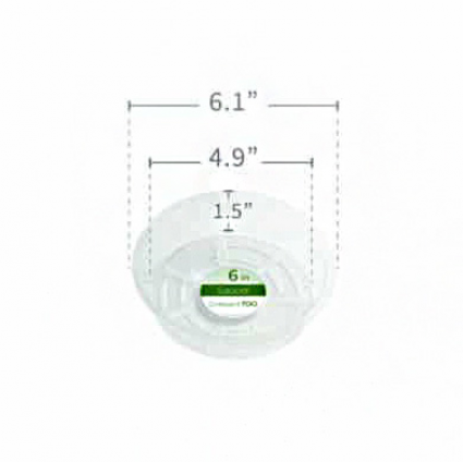 6" Clear Vinyl Saucer