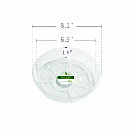 8" Clear Vinyl Saucer