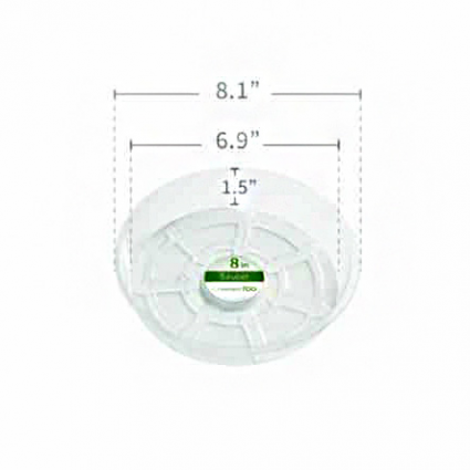 8" Clear Vinyl Saucer