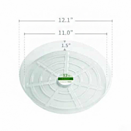 12" Clear Vinyl Saucer