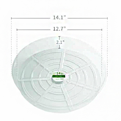 14" Clear Vinyl Saucer