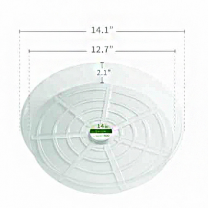 14" Clear Vinyl Saucer