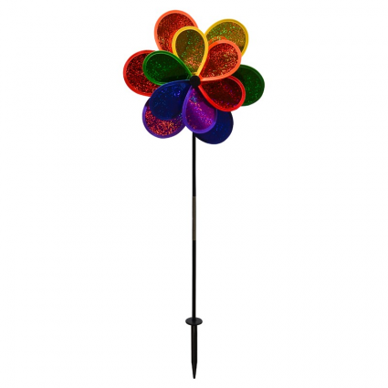 Rainbow Sparkle Double Flower Spinner