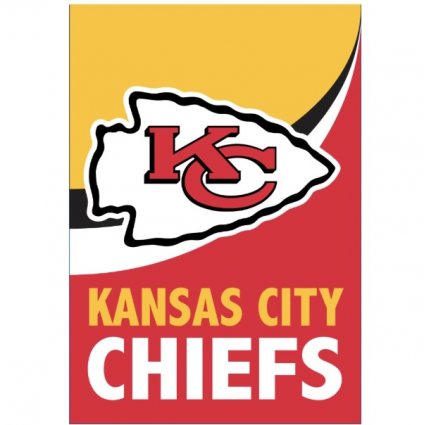 KC Chiefs Burlap Flag 28" x 44"