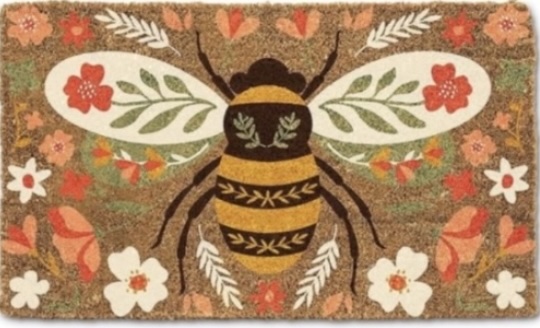 Floral Bee Doormat