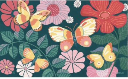 Flutter & Vine Doormat