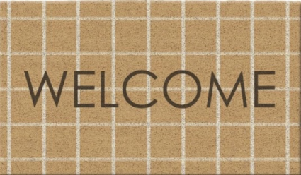Welcome Windowpane Doormat