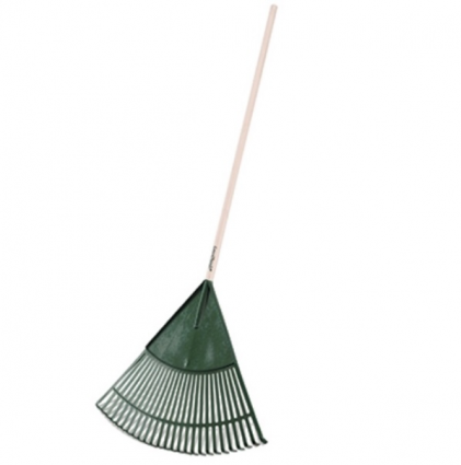 Green Thumb Polyethylene Lawn & Leaf Rake with 24" Head
