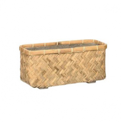 Nouri Medium Bamboo Rectangular Planter 